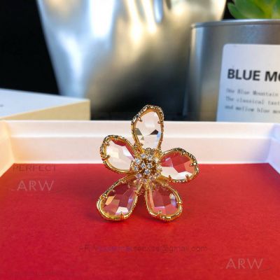 AAA Replica Celine Crystal Flower Ring